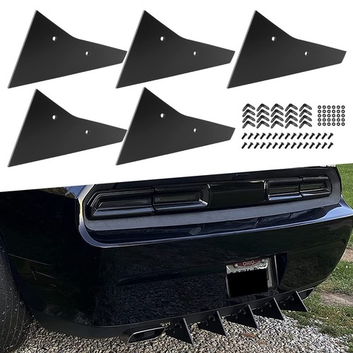 Rear diffuser fins - set, for